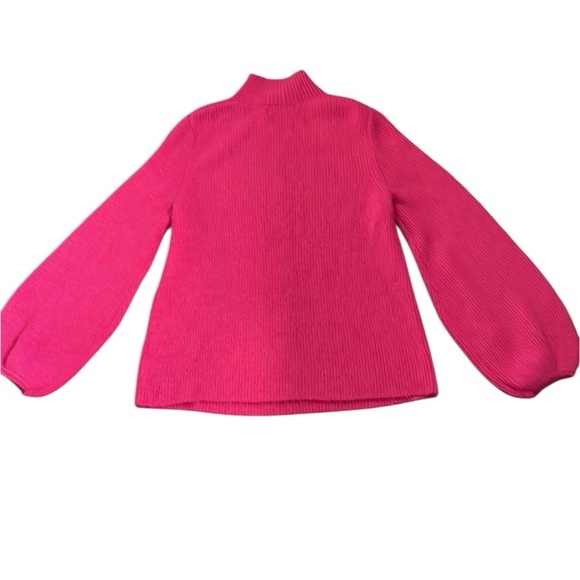 Rachel Roy Shayla in Pink Lotus Mock Neck Balloon Sleeve  L EUC - Picture 5 of 13